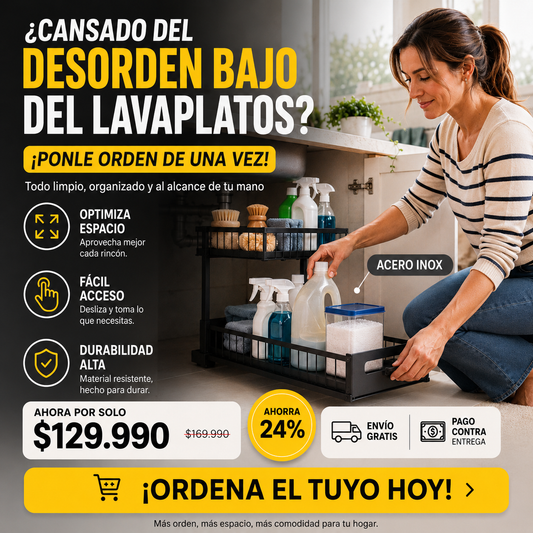 Organizador Deslizable para Lavaplatos y lavadero